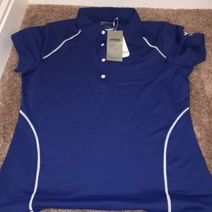 Navy blue and white Annika golfing shirt